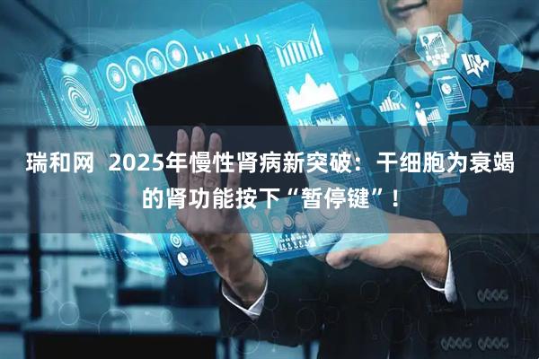 瑞和网  2025年慢性肾病新突破：干细胞为衰竭的肾功能按下“暂停键”！