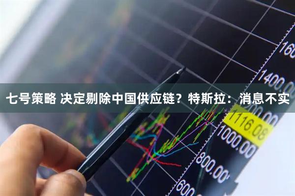 七号策略 决定剔除中国供应链？特斯拉：消息不实